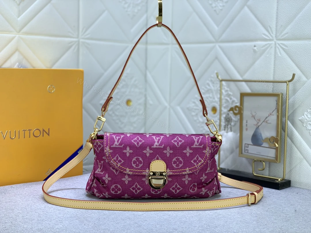 View 3 of Louis Vuitton Pleaty bag in pink denim
