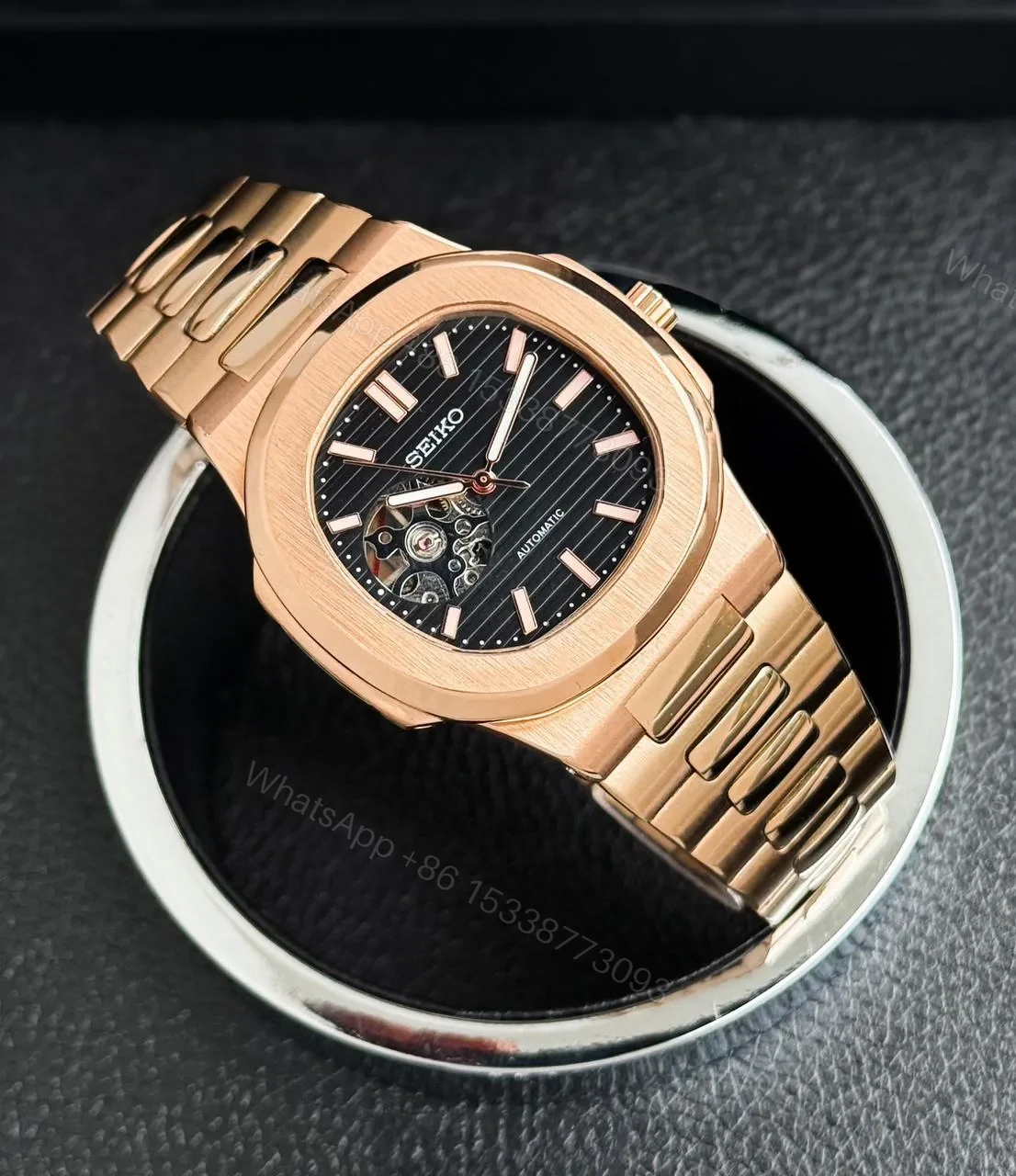 View 3 of Seiko Nautilus-Style Automatic Men’s Watch