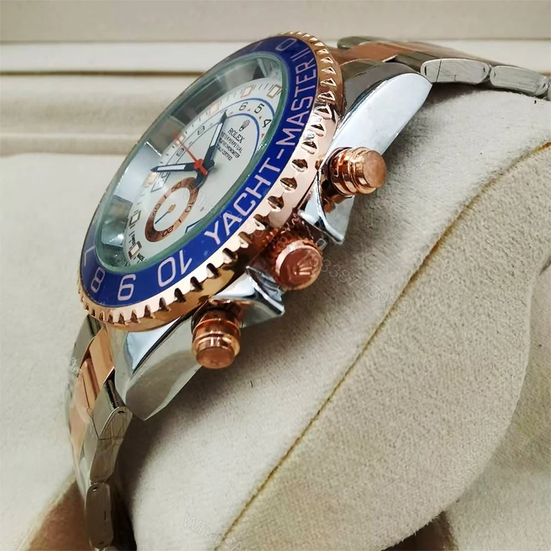 View 2 of Rolex Oyster Yacht Master Ii 44Mm With Gold And Silver Strap