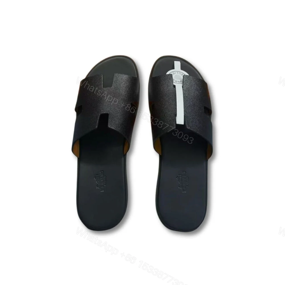 Hermes Izmir Sandal Black For Men — view 1