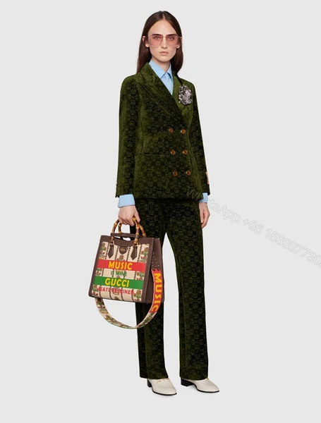View 3 of Gucci高仿包包 古驰a货包包 Gucci100特别系列手袋Diana竹节托特包