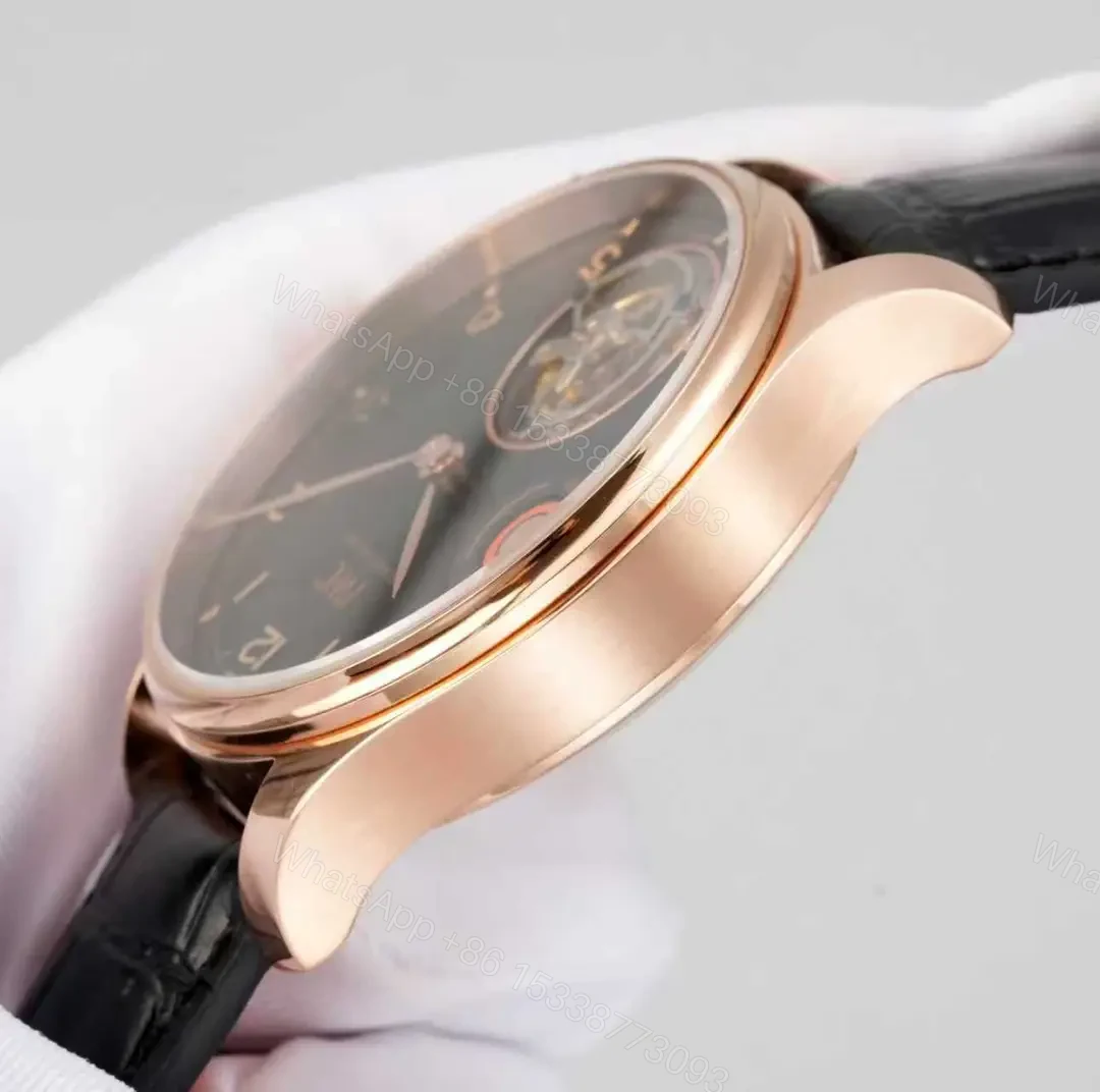 View 7 of IWC Black Tourbillon Watch Rose Gold Black Leather Strap Ultimate 42MM IWC-TOUR-BLK-RG42
