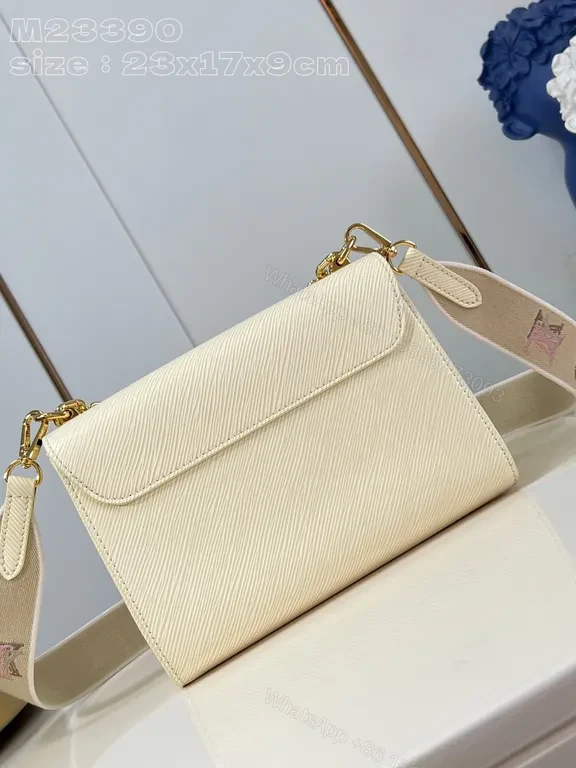 View 6 of Off-White Leather Ridged Bag: Gold Chain Shoulder Bag