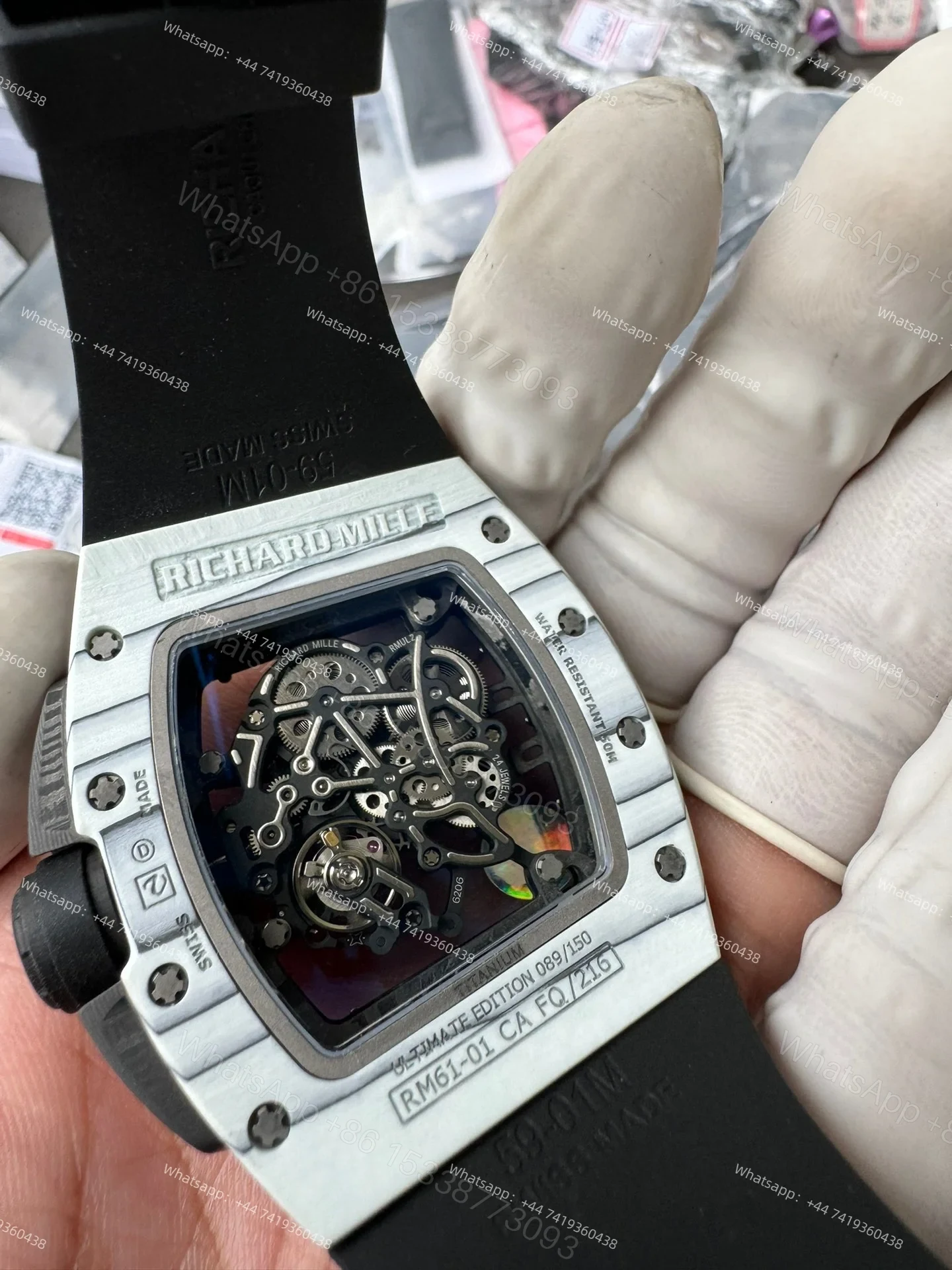 View 11 of Super Clone Richard Mille RM 67-02 Carbon TPT Skeleton Tourbillon 1:1 Replica Watch
