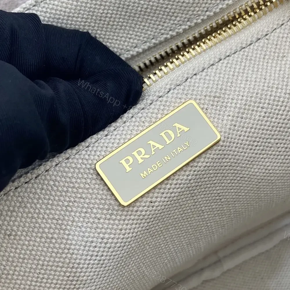 View 9 of 高仿Prada*1BG464刺繡徽標Tote包白色小號免檢版