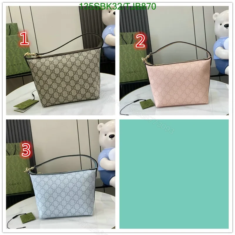 Gucci Ophidia Super Mini Shoulder Bag in Beige and Ebony GG Supreme Canvas 79585 — view 2