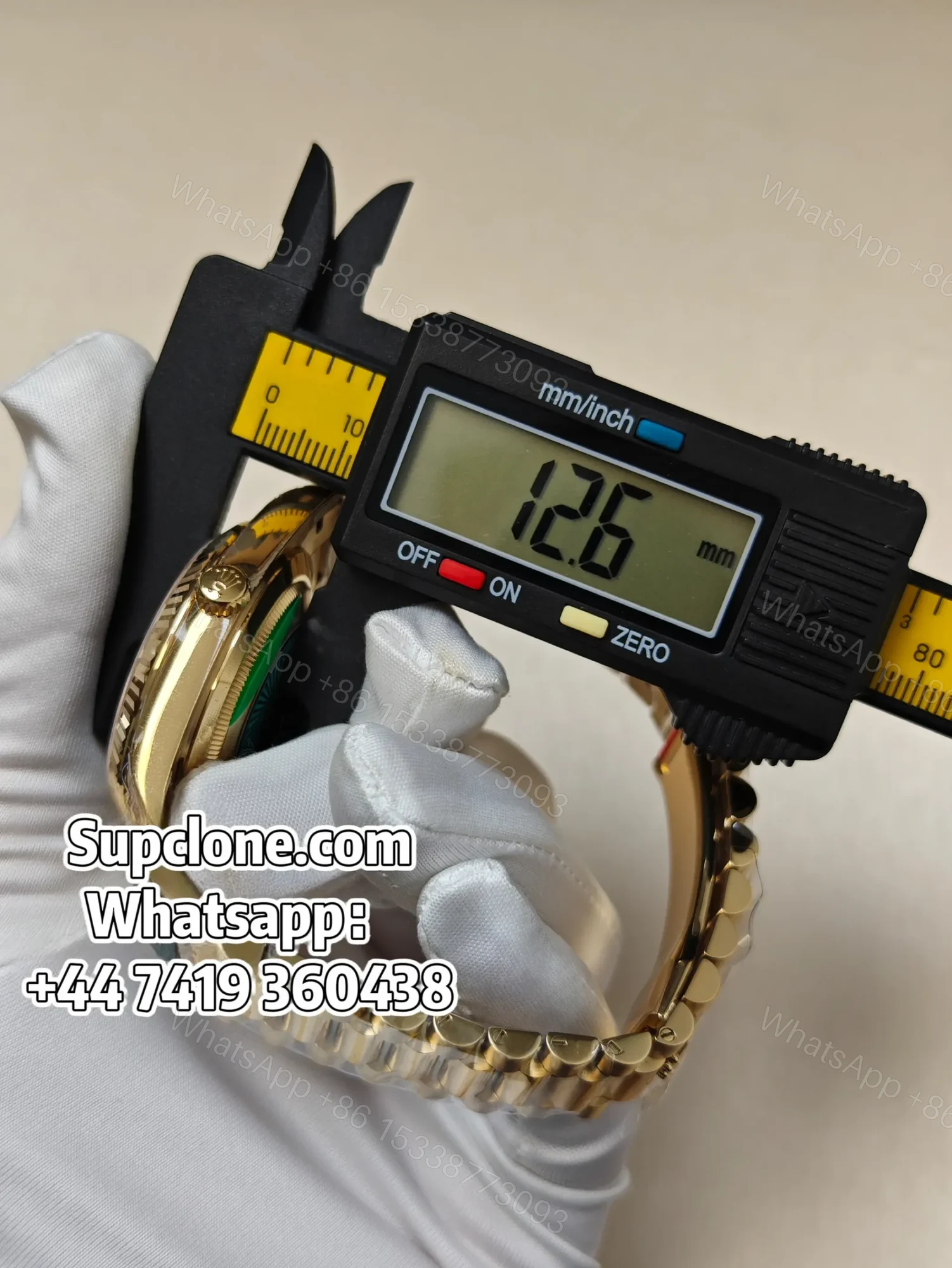 View 16 of Rolex Day-Date 40mm Yellow Gold Black Diamond Dial – Super Clone 1:1 Cal. 3255
