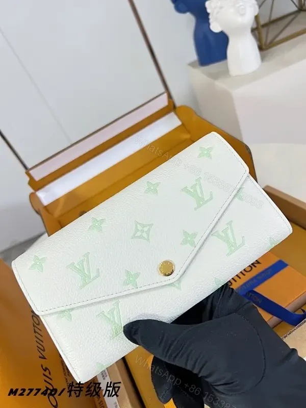 Mint Monogram Wallet Clutch - Luxe Textured Leather — view 1