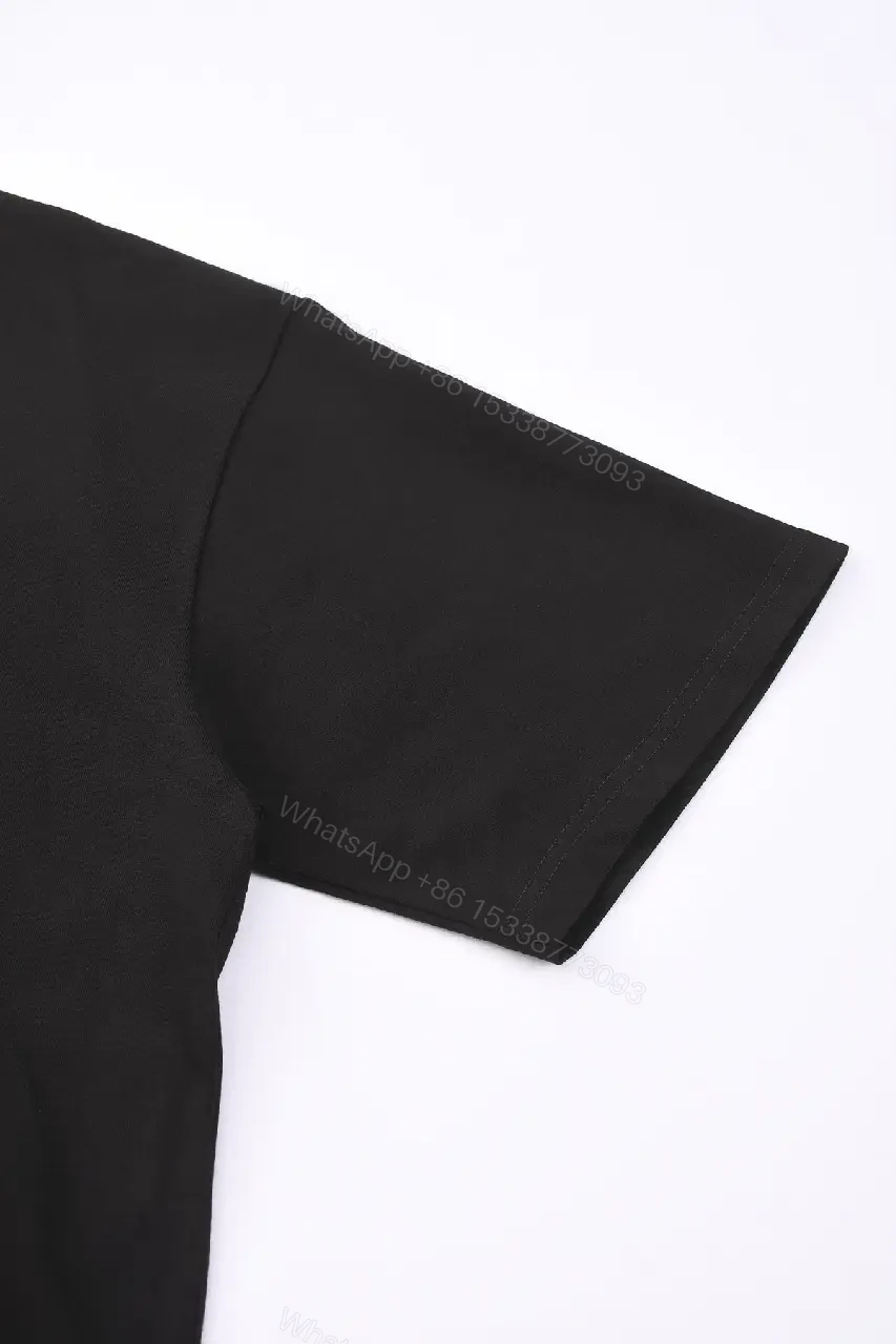 View 6 of Black Cotton Tee — Premium Comfort, Subtle Signature Detail, Modern Fit