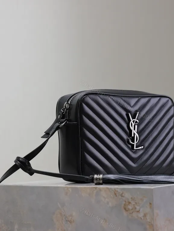 View 6 of Chic Black Quilted Crossbody Bag â€“ Vegan Leather, YSL-Inspired, Compact Luxe
