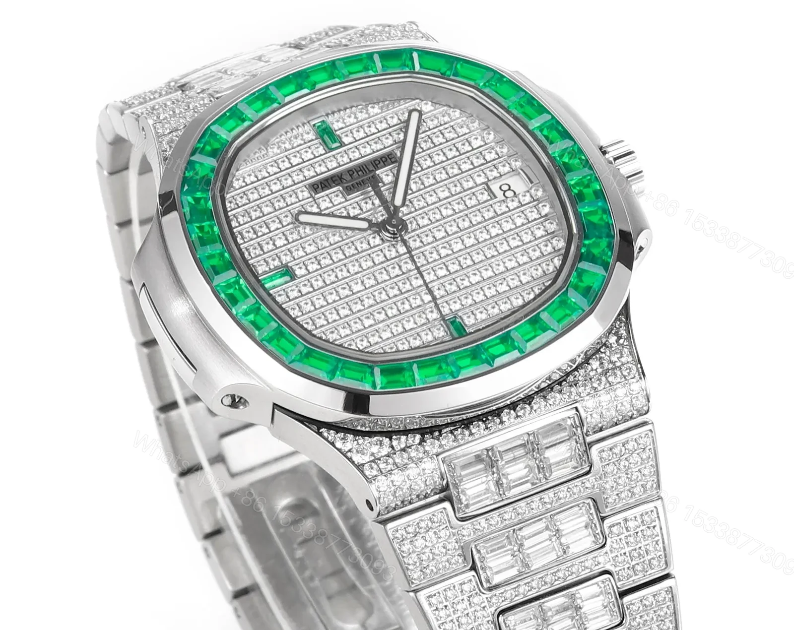 View 3 of Patek Philippe Nautilus Platinum Green Watch