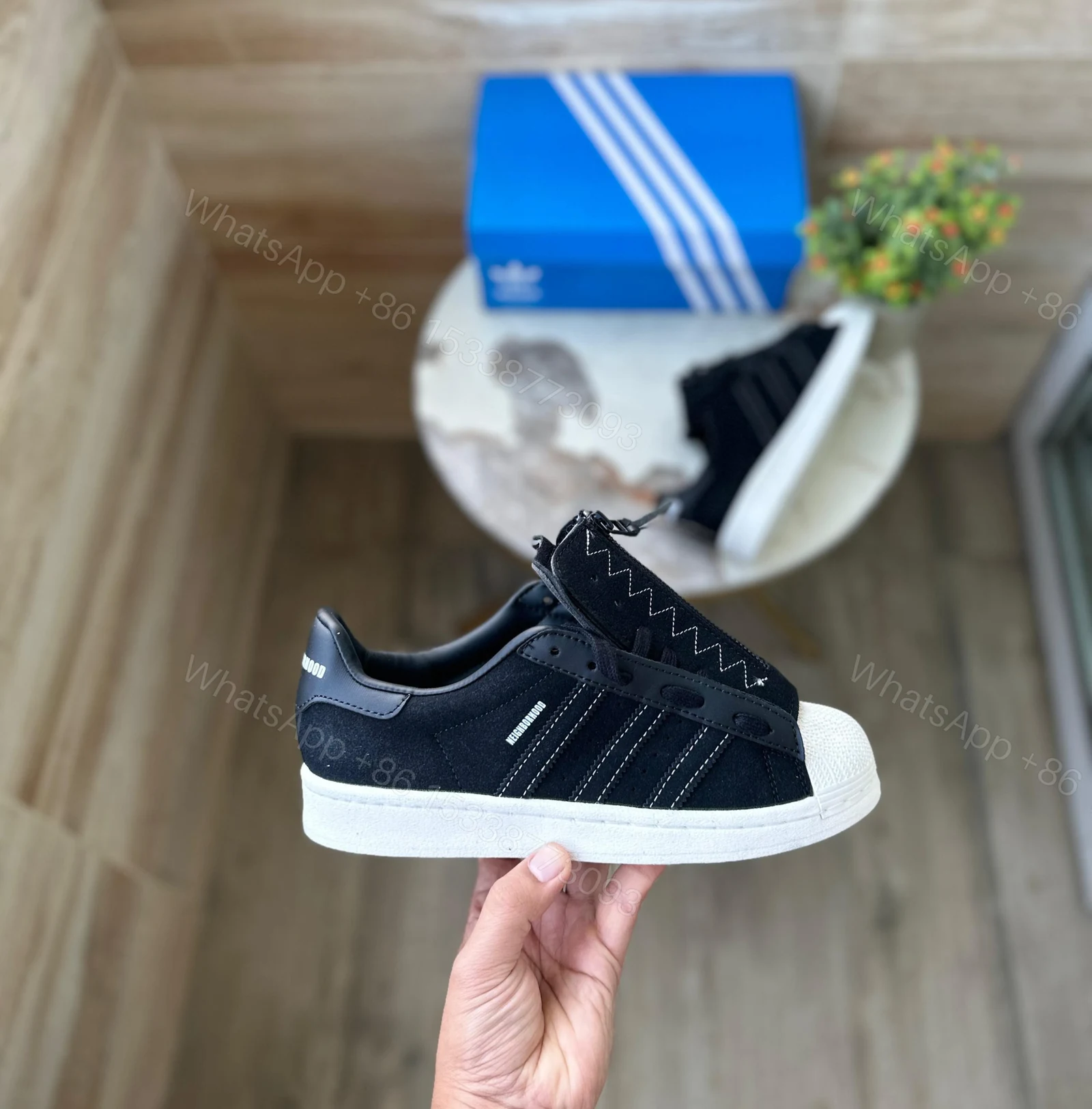 View 3 of First Copy Adidas Superstar Neighborhood Edition Sneakers