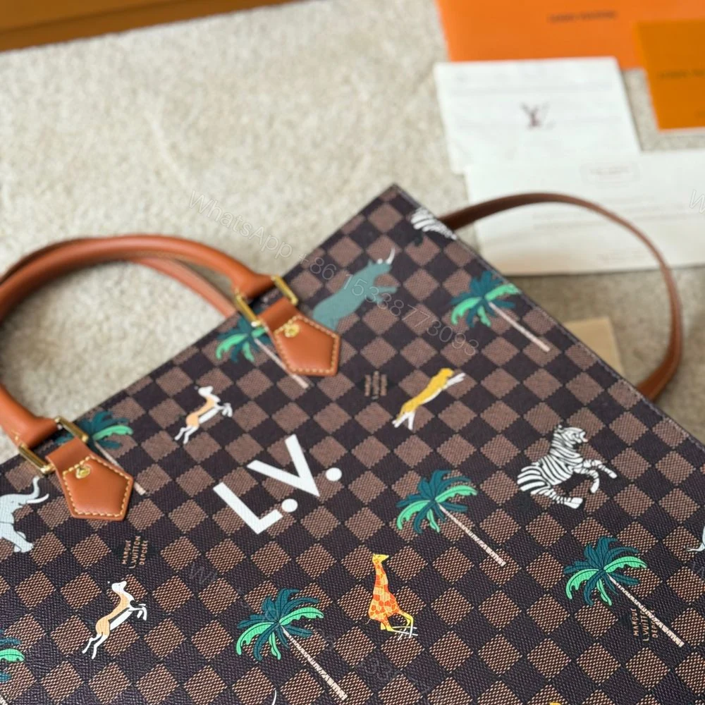 View 6 of Louis Vuitton Sac Plat x The Darjeeling Limited Damier Brown 40Cm