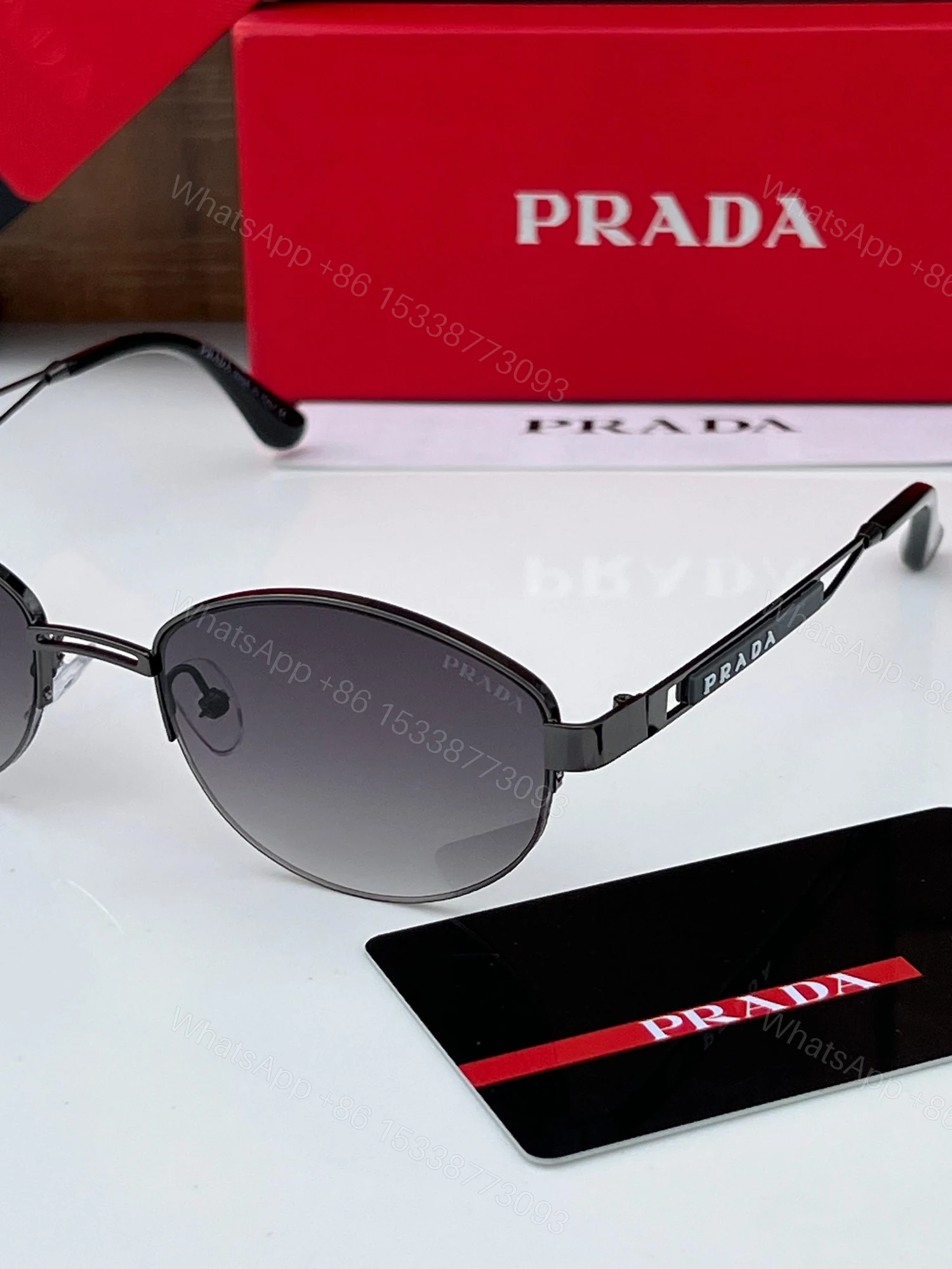 View 2 of FIRST COPY Prada 632 green shaded sunglasses