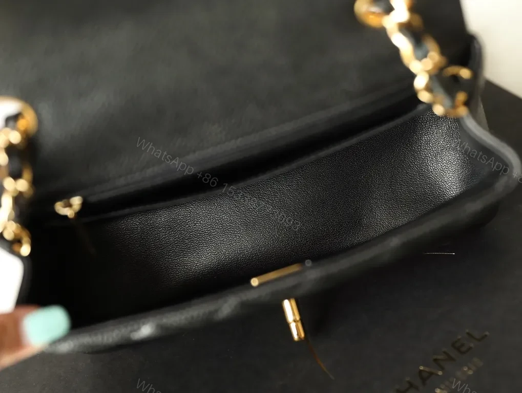 View 7 of Chic Quilted Lambskin Flap Bag: Gold Chain Luxury