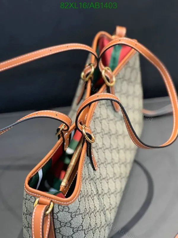 View 5 of Gucci GG Emblem Small Tote Bag with Leather Trim RML852