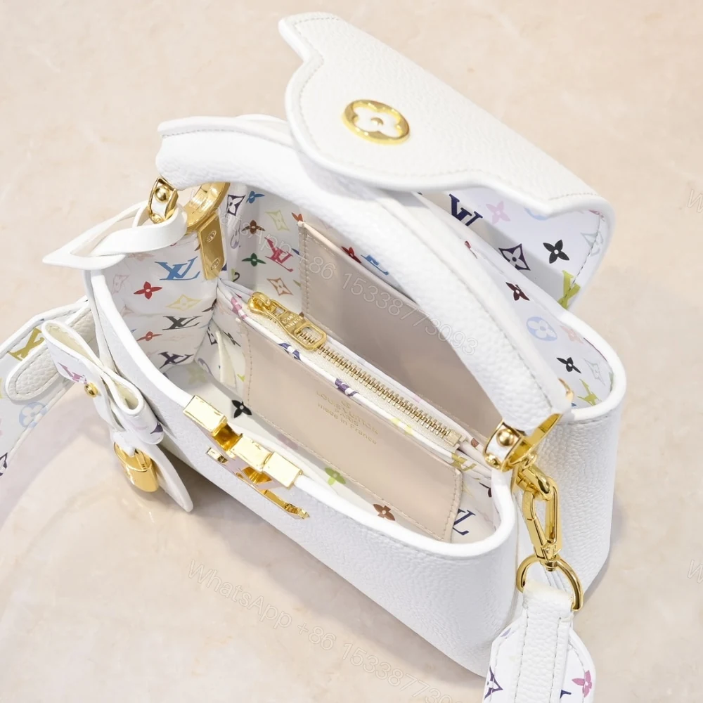 View 7 of Louis Vuitton X Takashi Murakami Capucines BB White 21Cm M13253