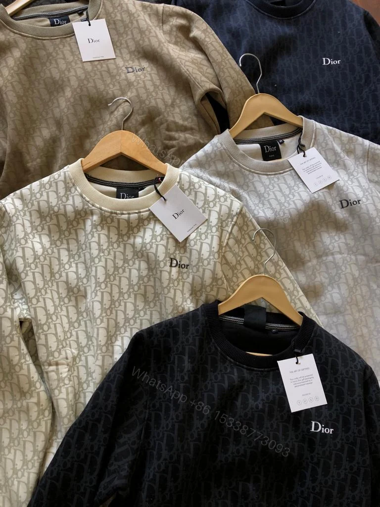 View 3 of FIRST COPY DIOR IMPORTED COTTON FLEECE ROUND NECK SWEATSHIRT