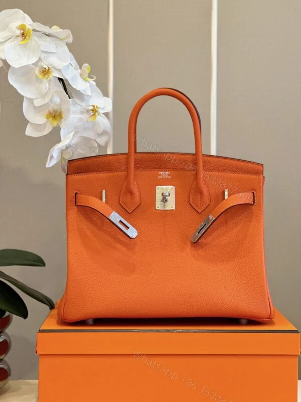 View 2 of HERMES BIRKIN 30 ORANGE PALLADIUM HARDWARE