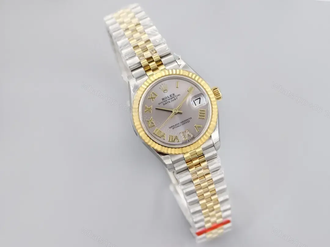 View 2 of Rolex Datejust 31 Stainless Steel Yellow Gold Fluted Grey – Roman Jubilee Dial 278273-0018