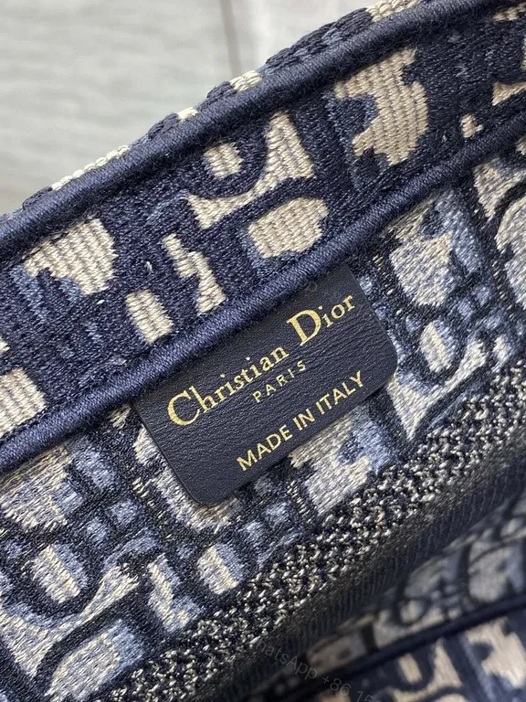 View 8 of Compact Icon Bag: Denim-Inspired Tote with CHR. DIOR Logo