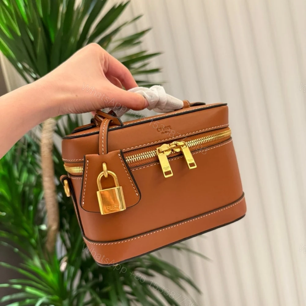View 2 of CELINE VANITY IN SMOOTH SATINATED LEATHER TAN 19CM 119463BFN 04LU