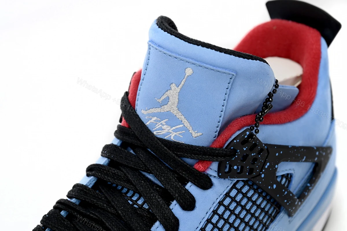 View 5 of Travis Scott Cactus Jack x Air Jordan 4 Retro “Houston Oilers” 308497-406 (Top Quality)