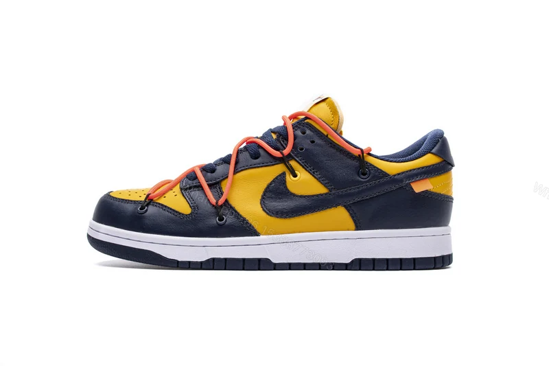 View 9 of OFF WHITE x Nike Dunk SB Low White Michigan CT0856-700