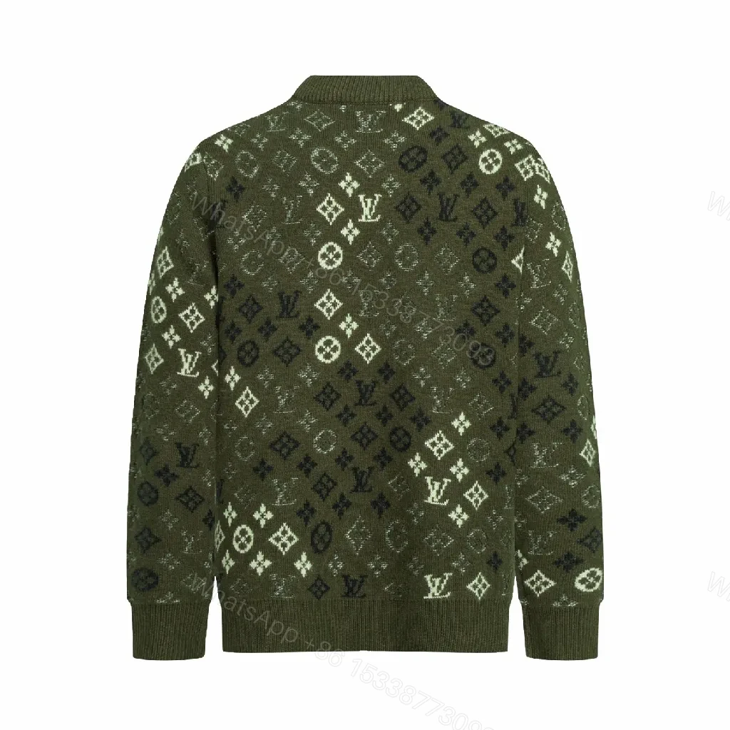 View 9 of Olive Monogram Knit: Rich Texture, Subtle Luxury Knitwear