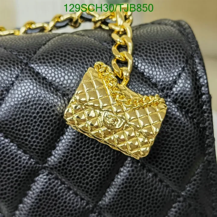 View 7 of Chanel Wallet On Chain in Black Caviar Leather with Gold Accents SS23WT