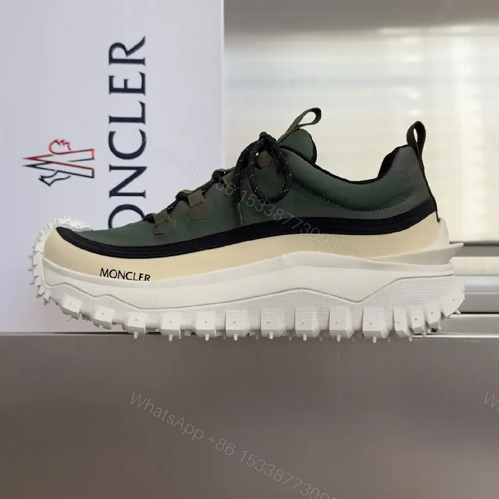 View 3 of Military Luxe Trail Sneakers: Rugged Texture, City Comfort