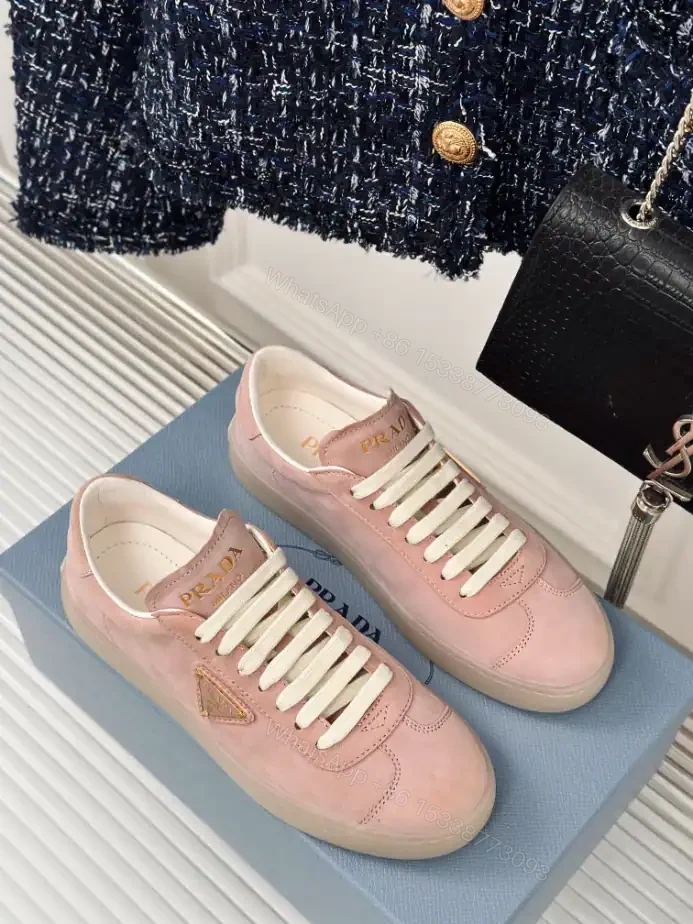 View 6 of PRADA SUEDE SNEAKERS ALABASTER PINK – PRD081
