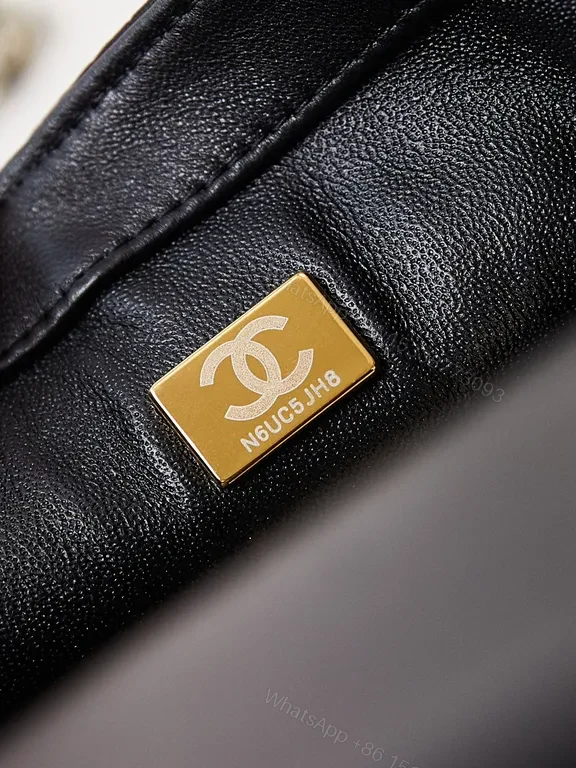 View 9 of Chanel-Inspired Black Tweed Mini Shoulder Bag: Luxe, Compact