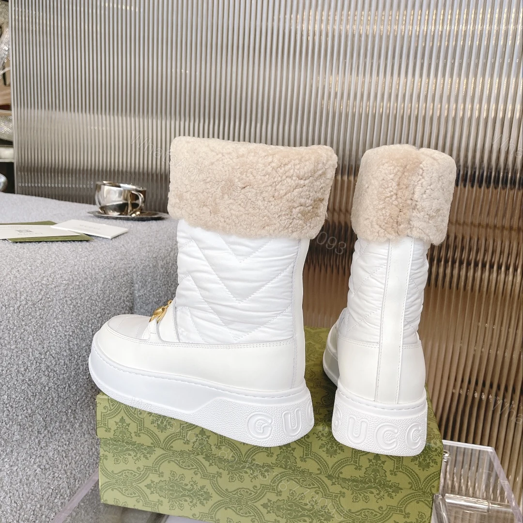 View 4 of GUCCI HORSEBIT CHEVRON QUILTED BOOTS WHITE