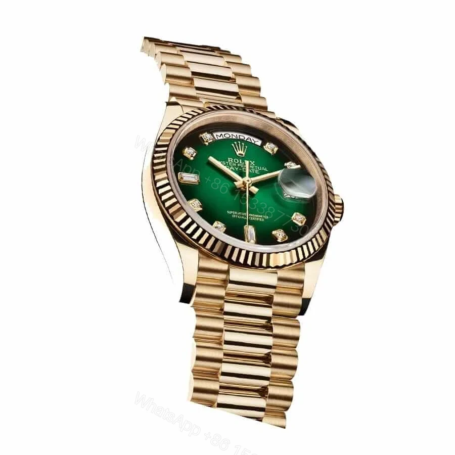 View 2 of Replica Rolex Day-Date 118238 Yellow Gold Green Dial