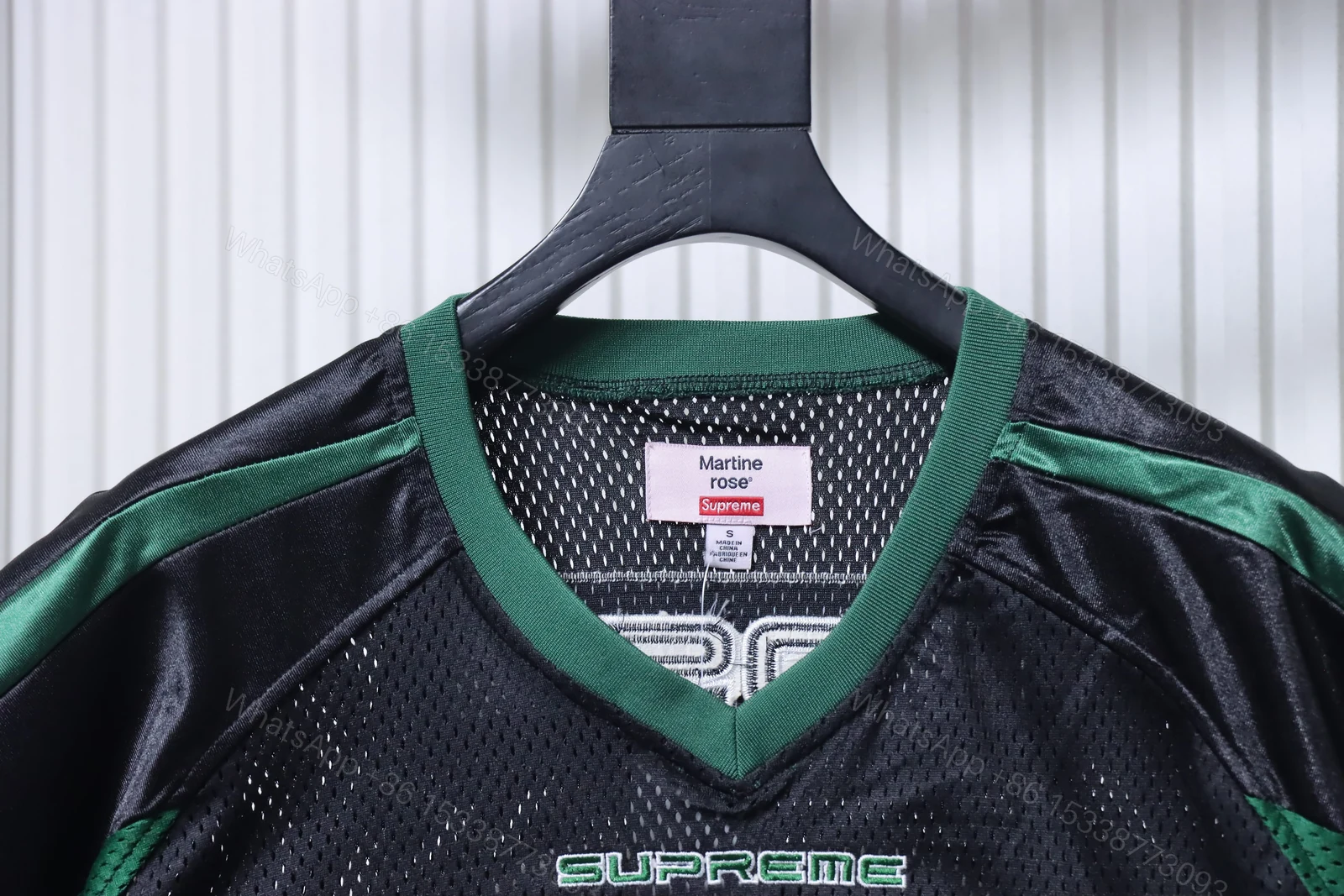View 2 of Supreme x Martine Rose Mesh American Style Short Sleeve Football Jersey black