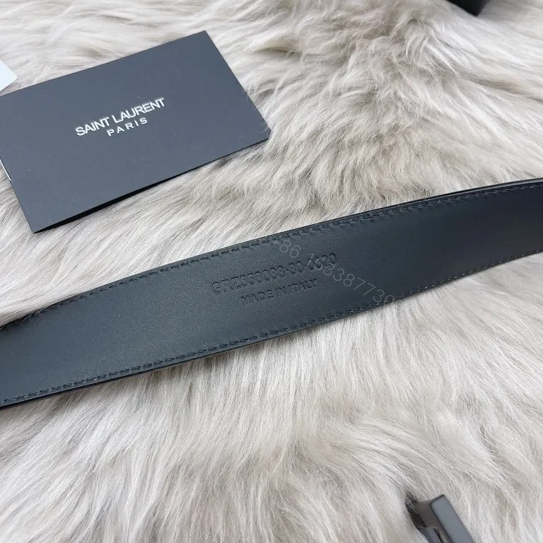 View 5 of Black Leather Belt Bag - Signature Hardware, Structured Luxury, Saint Laurent