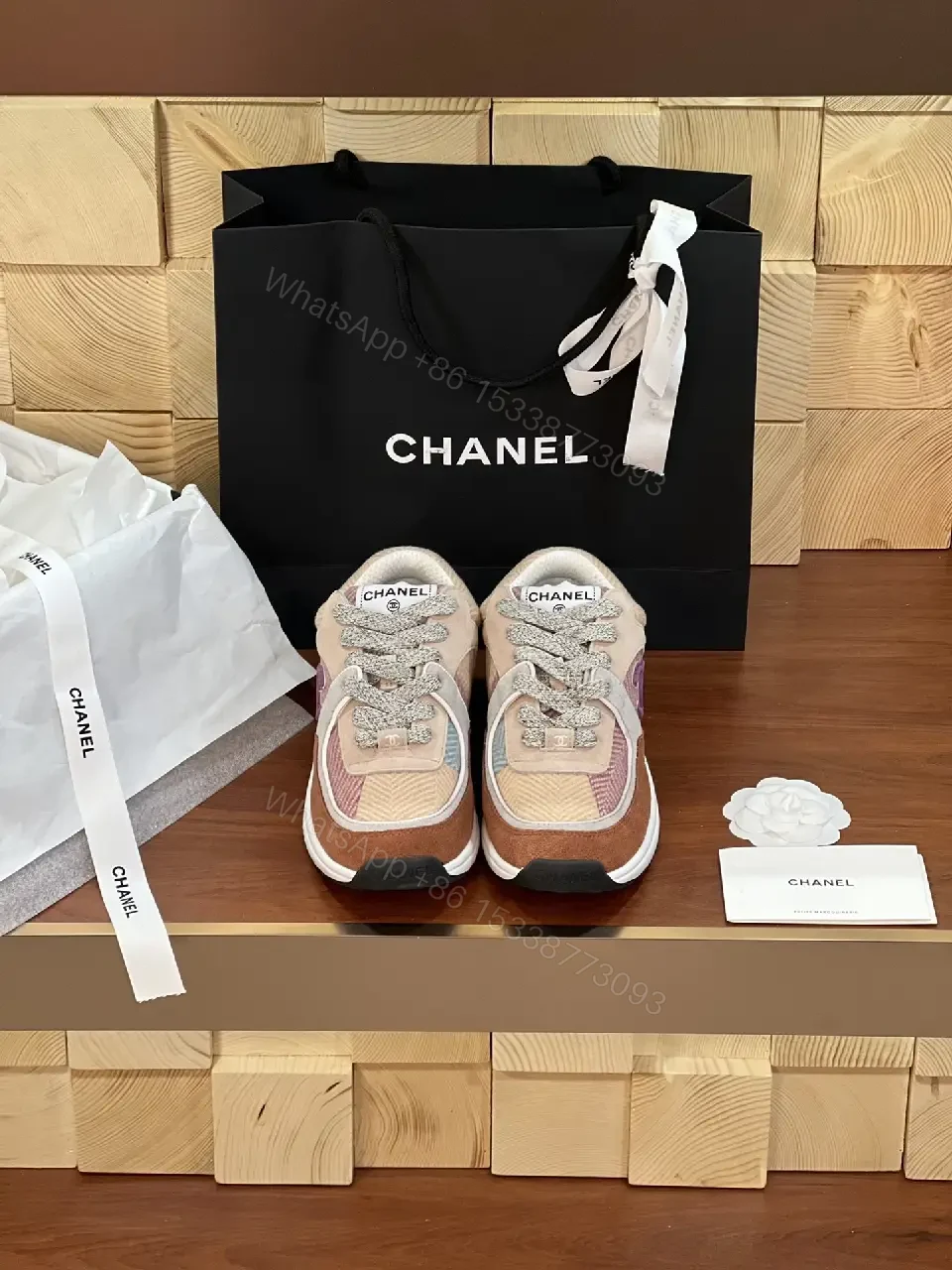 View 5 of Colorful Suede Mesh Platform Sneakers with Luxe Details