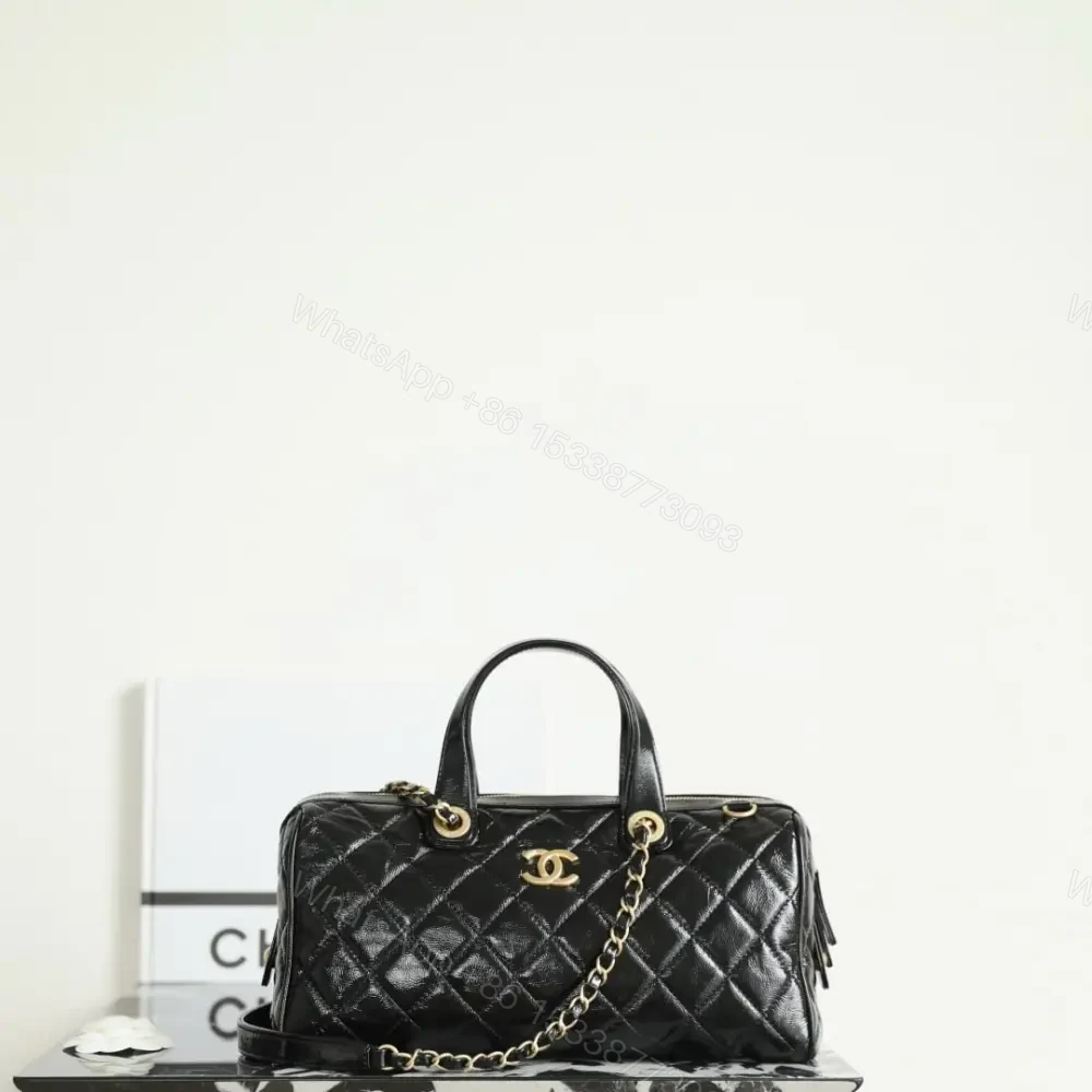 高仿Chanel*25A系列AS5579保齡球手提包黑色大號免檢版 — view 1