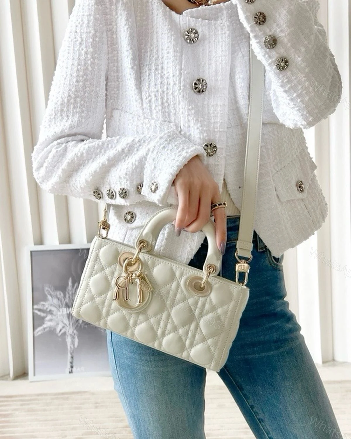 Christian Dior Medium Lady D-Joy Bag In Lambskin First Copy | AAA+ Replica Designer Bag — view 1