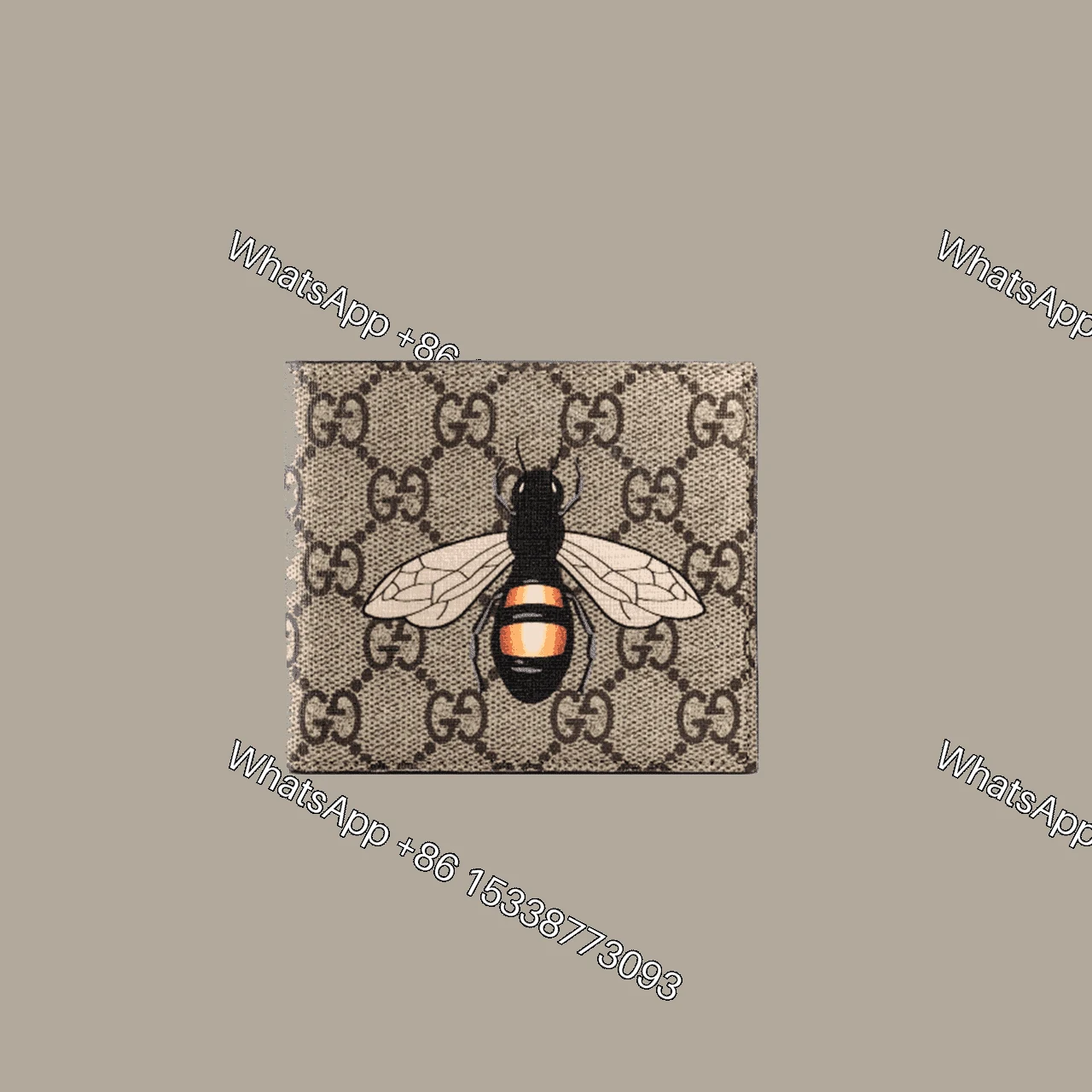 GUCCI BEE PRINT GG SUPREME WALLET — view 1