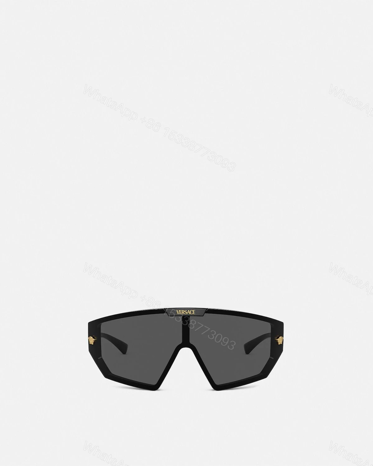 View 4 of Versace Medusa Horizon Black-Gold Oversized Sunglasses
