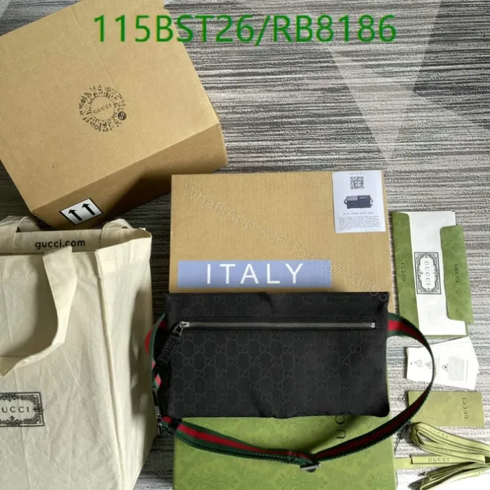 View 3 of Gucci Canvas Belt Bag Unisex RB5574