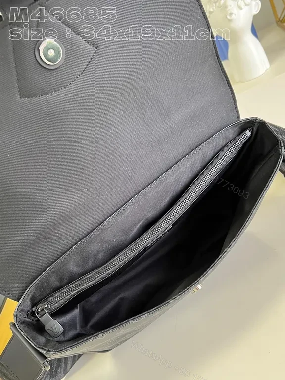 View 5 of Monogram Crossbody: Luxe Slate-Knit, Versatile & Secure Bag