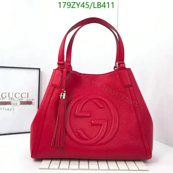 View 7 of Gucci Soho Brown Leather Shopping Bag Replica LB41126 – Premium 1:1