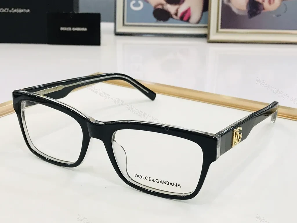 View 9 of White Gloss Rectangular Frames â€” Designer Dolce & Gabbana Luxury Eyewear