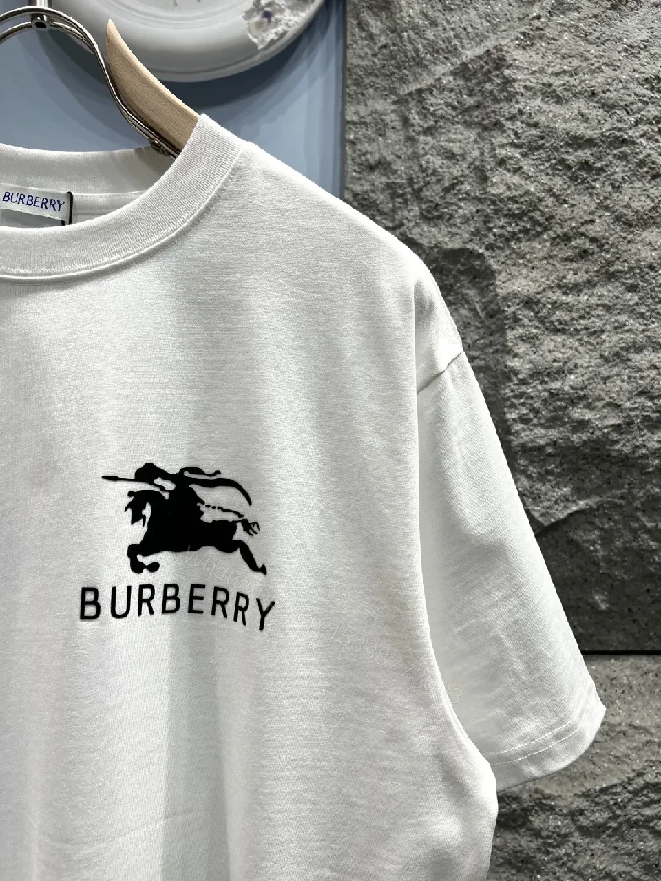 View 3 of White Cotton Tee with Subtle Logo — Everyday Luxe Casual Shirt