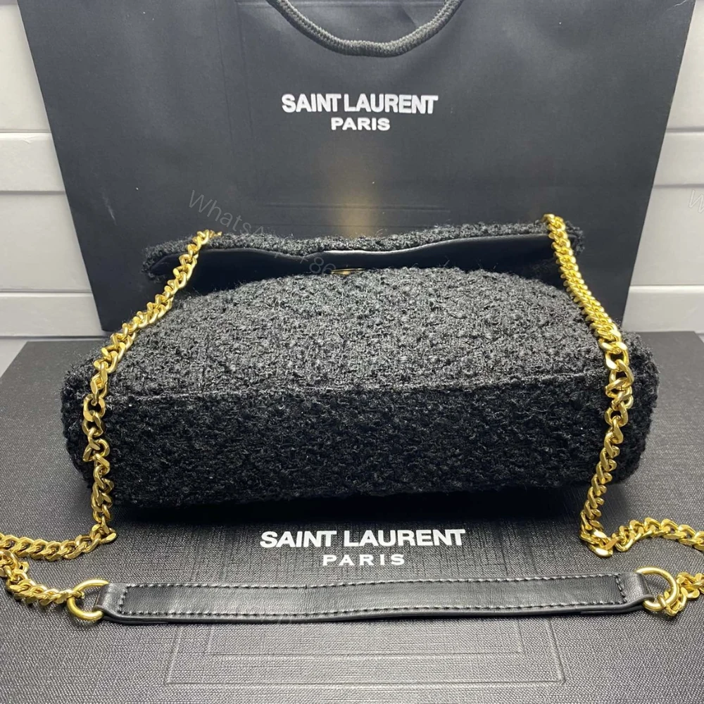 View 6 of Saint Laurent Small Loulou Boucle Bag Black 23Cm
