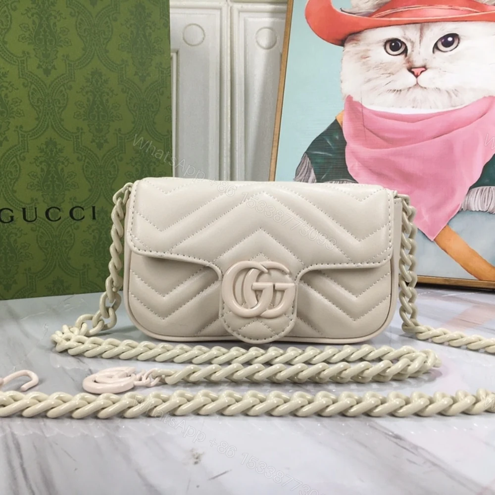 View 2 of Gucci Women GG Marmont Bag Beige 16Cm 699757 UM8KV 9022