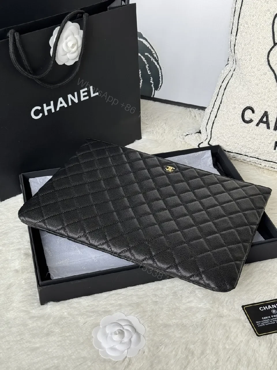 View 9 of Quilted Lambskin Wallet Clutch - Luxury, Compact, Versatile
